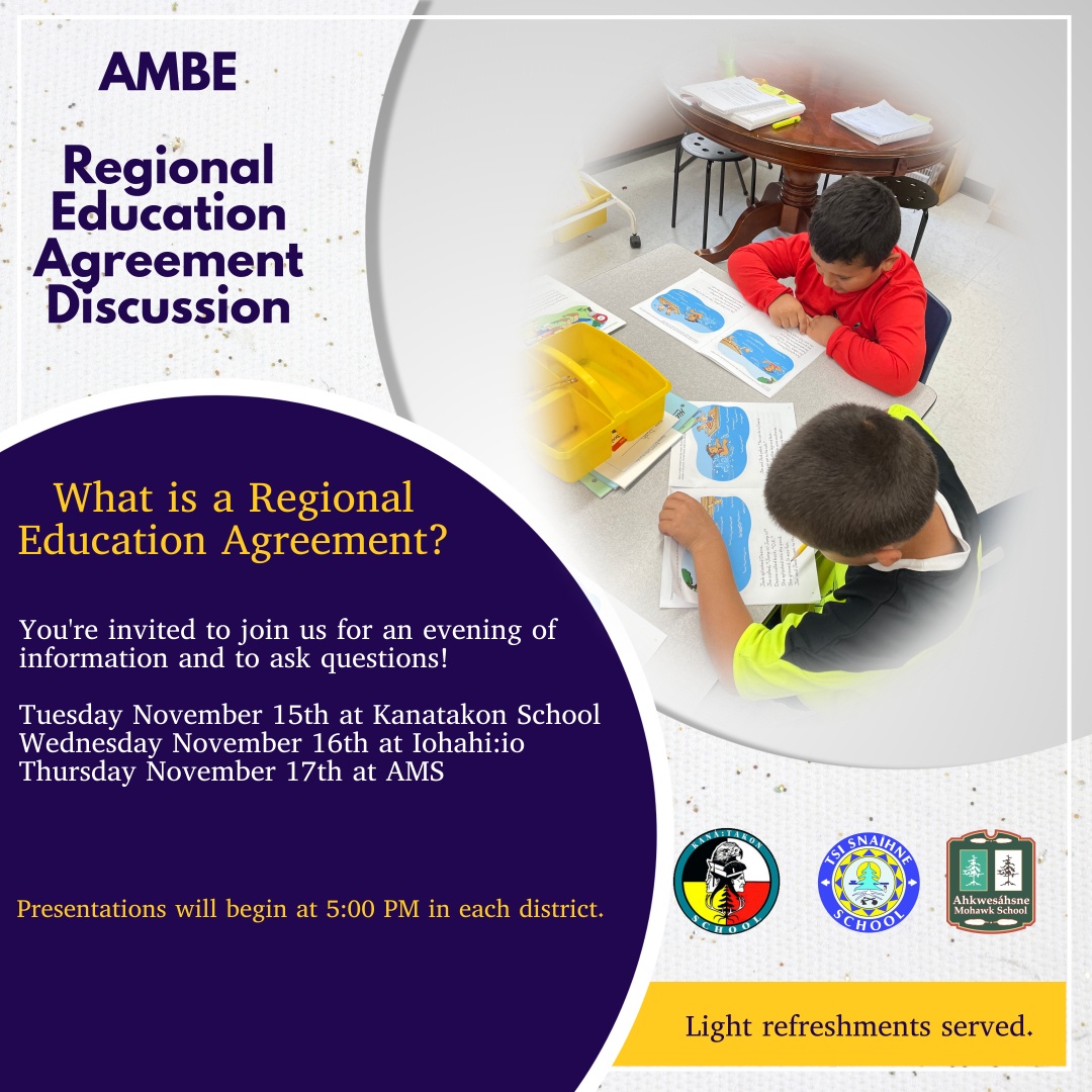 AMBE REGIONAL EDUCATION AGREEMENT DISCUSSION – Mohawk Council Of Akwesasne