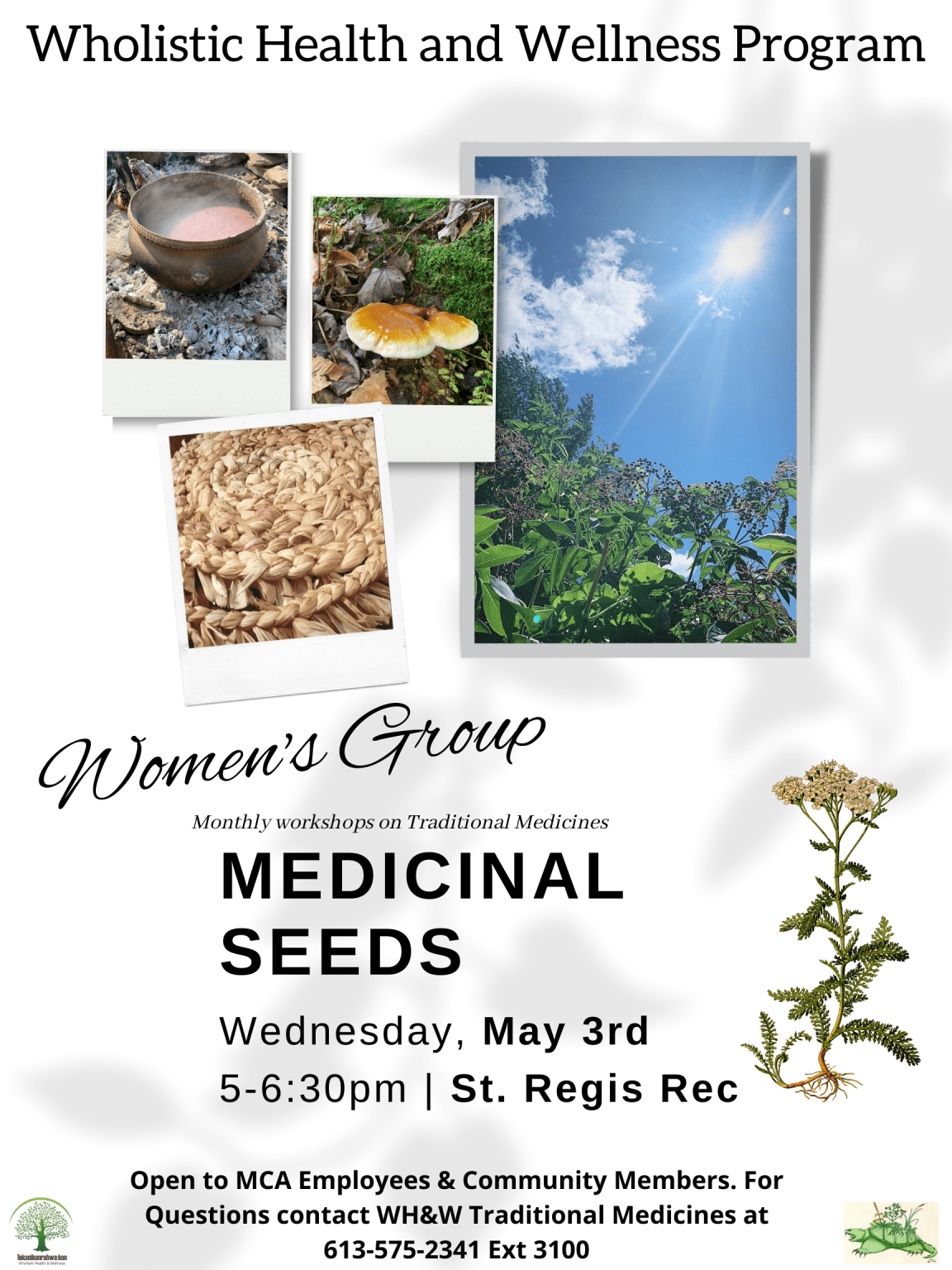 Traditional Medicines Womens Group — Medicinal Seeds Workshop Mohawk