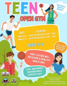 Teen Open Gym @ Tsi Snaihne Recreation Center