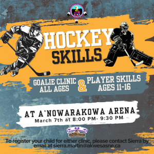 Hockey Skills Clinic @ A'nowara'ko:wa Arena