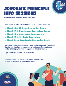 Jordan's Principle Info Session @ Kana:takon Recreation Center